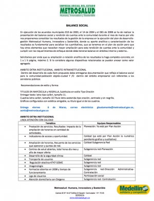 Informe de Gestión 2008 - 2009
