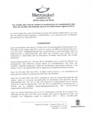 Evaluaci&oacute;n Plan de Gesti&oacute;n 2012-2015